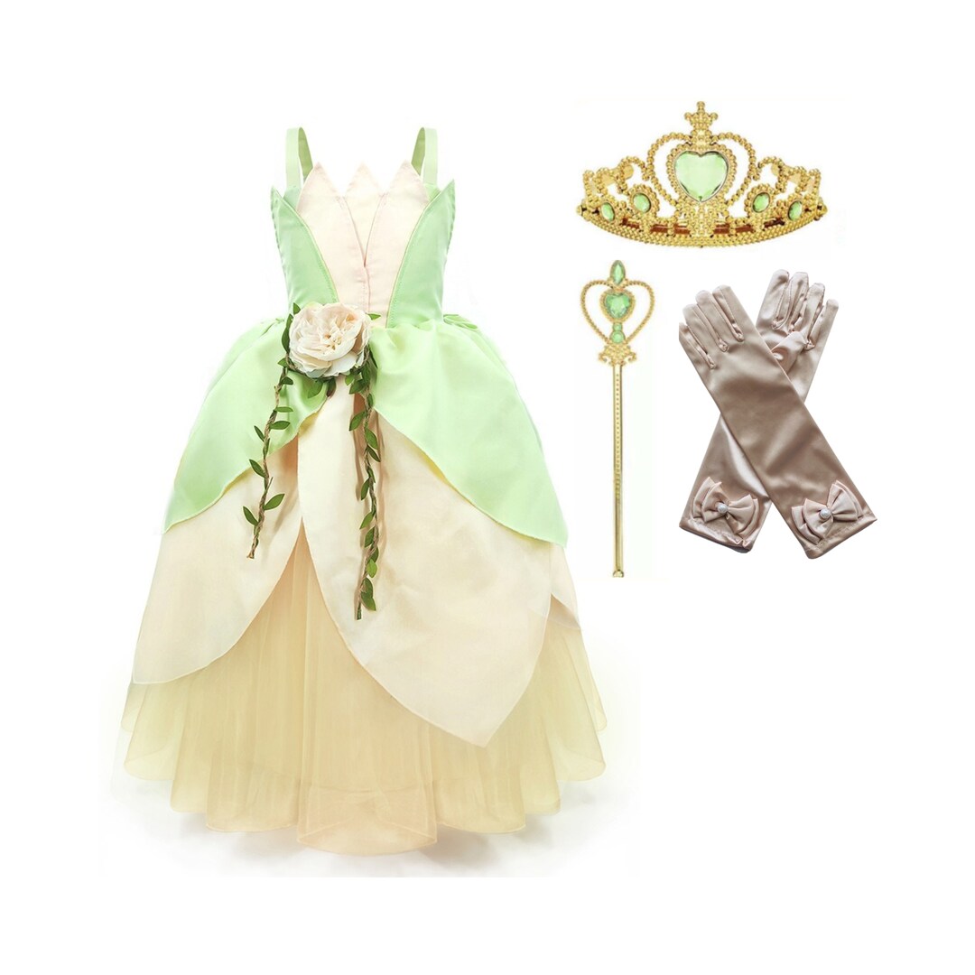 Tiana dress, accessories and tote bag, Princess and The Frog, Princess Tiana costume, Princess Tiana PERSONALIZED GIFT SET Gift for girls | MakerPlace by Michaels Tiana dress, accessories and tote bag, Princess and The Frog, Princess Tiana costume, Princess Tiana PERSONALIZED GIFT SET Gift for girls | MakerPlace by Michaels
